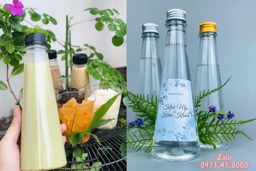 Chai nhựa được thiết kế hình tam giác độc đáo Chai nhựa được thiết kế hình tam giác độc đáo
